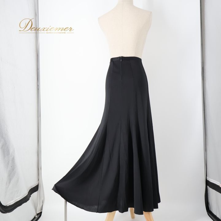 フラメンコ衣装　☆ファルダのみ　＊ブラックファルダ＊ レースアップ ハイウエスト フラメンコ ファルダ ブラック 黒 TESORO