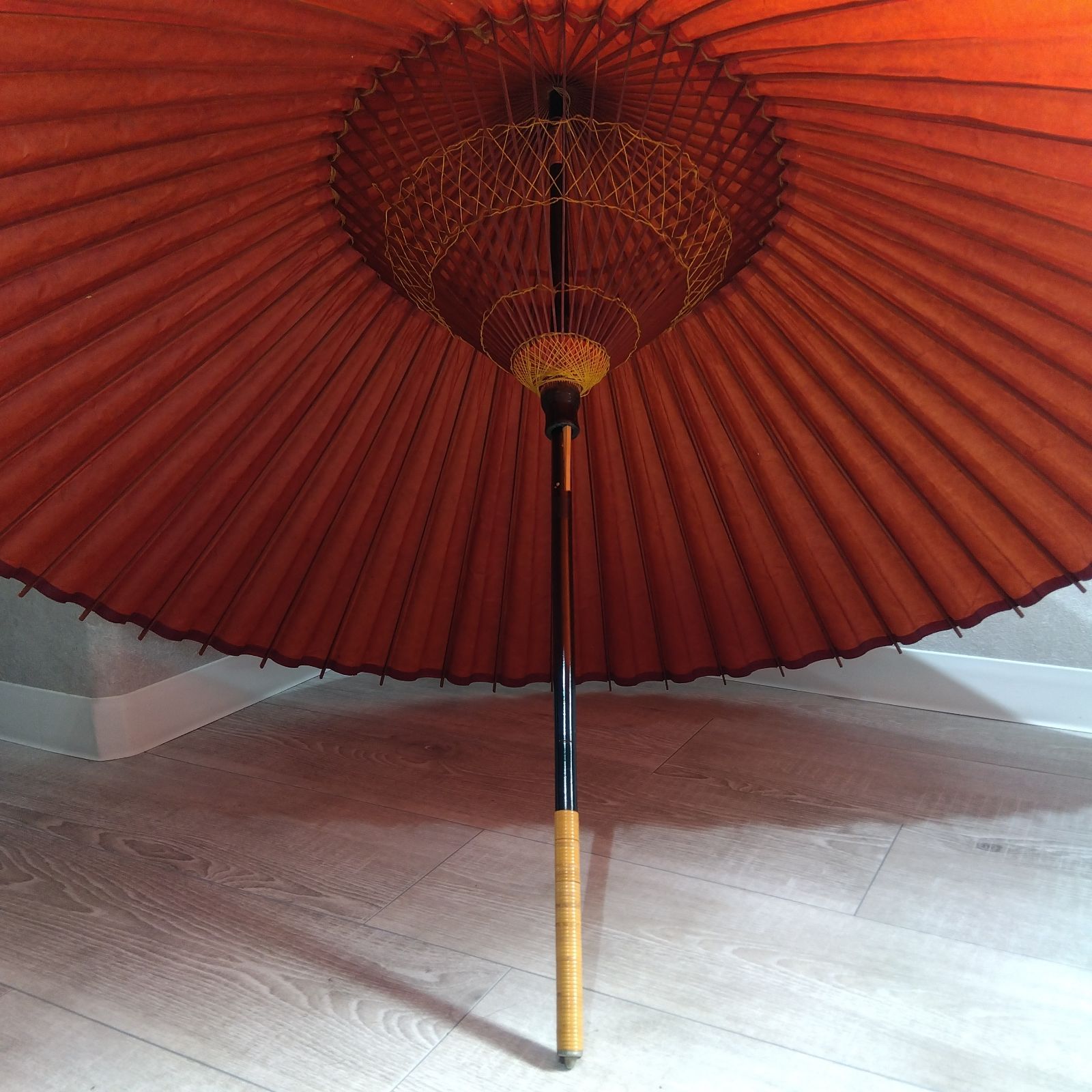 和傘 布製カバー付き 古道具 ディスプレイ用 撮影小物 インテリア