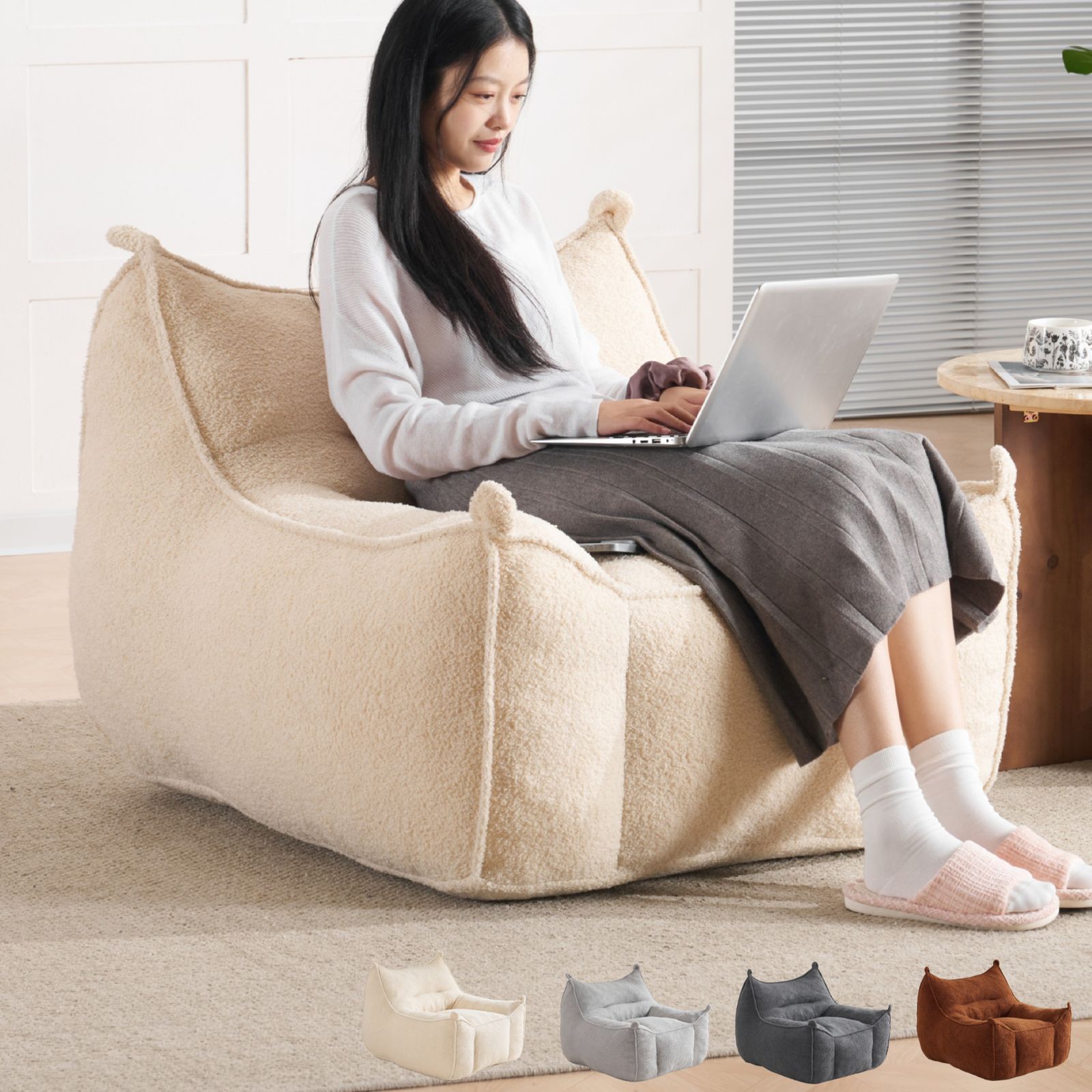 数量限定セール」【一人掛けソファ】圧縮ソファ クッションソファー