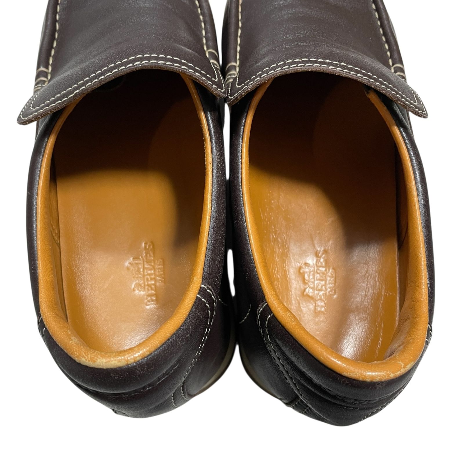 ◇ HERMES エルメス TURBO ターボ レザーシューズ スリッポン サイズ41