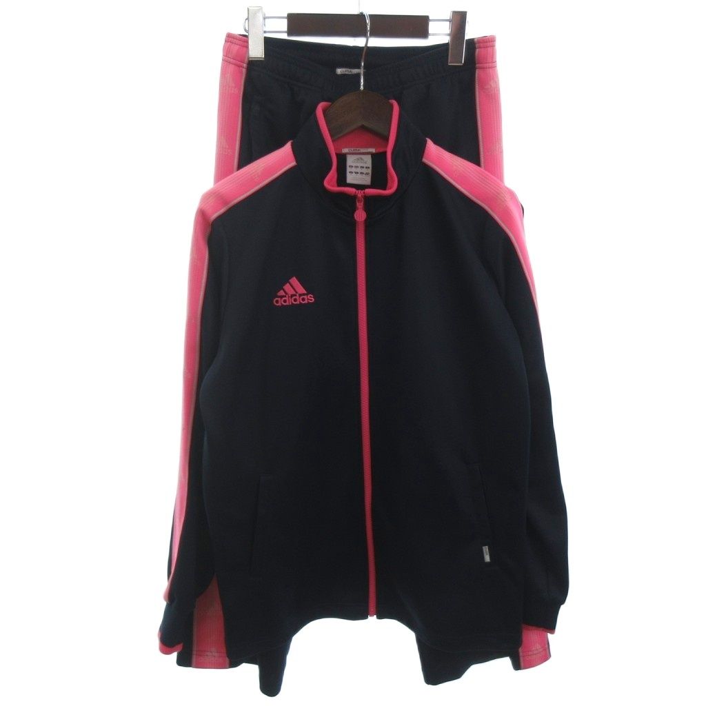iturzzpnm adidas セットアップ 黒 ピンク ベロア XL アディダス adidas ジャージ セットアップ トラックジャケット