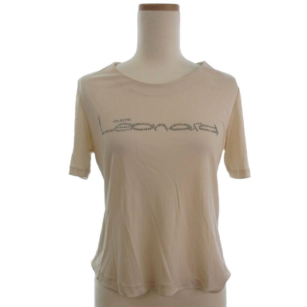 レオナール カットソー ロゴラインストーン ベージュ M レオナール LEONARD ラインストーン ロゴ カットソー 半袖 ベージュ M