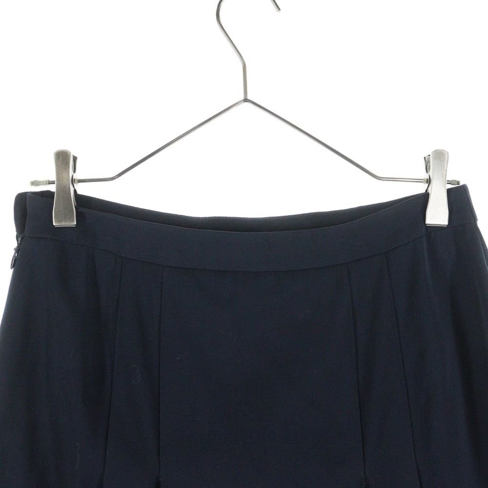 CELINE (セリーヌ) レインウール プリーツ スカート ネイビー