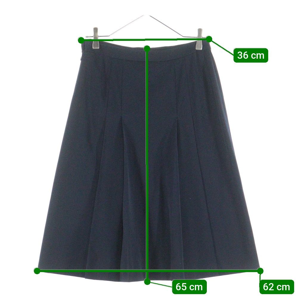 CELINE (セリーヌ) レインウール プリーツ スカート ネイビー