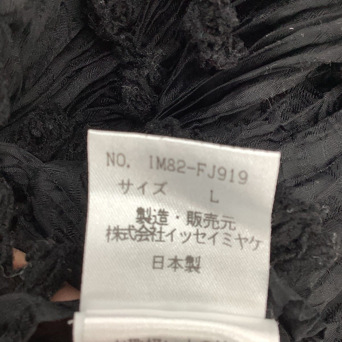 ISSEY MIYAKE イッセイミヤケ 変形 シースルー カットソー SIZE L IM82-FJ919 ブラック ISSEY MIYAKE イッセイミヤケ 変形 シースルー カットソー SIZE L IM82