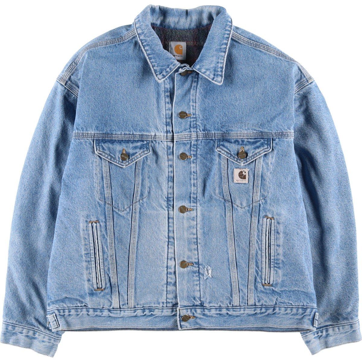 古着 カーハート Carhartt 中綿入り デニムジャケット Gジャン メンズ