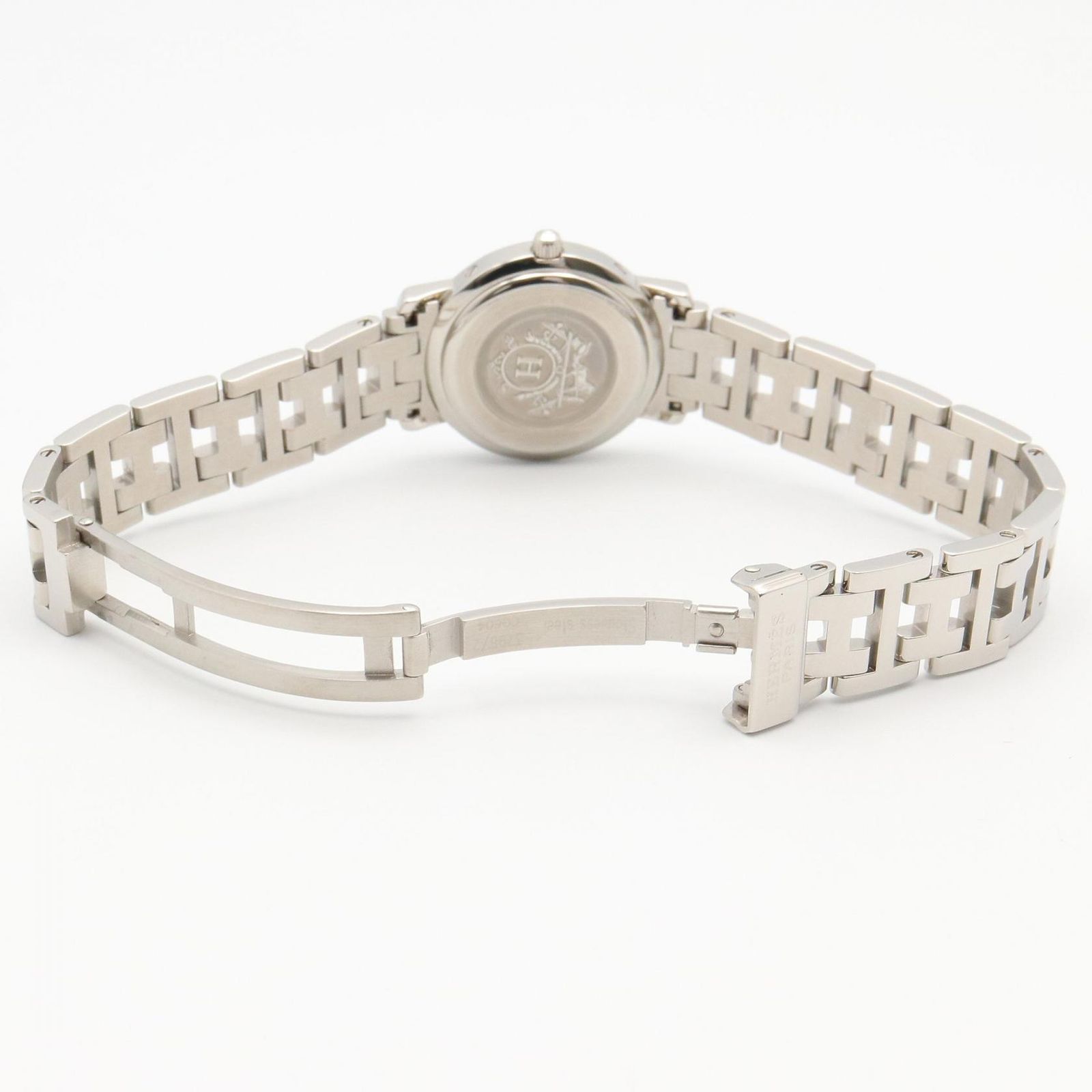 エルメス HERMES 腕時計 クリッパーナクレ CL4.210 ホワイトシェル