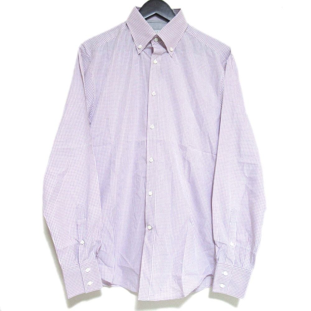 美品 BRUNELLO CUCINELLI ブルネロクチネリ スリムフィット ギンガム