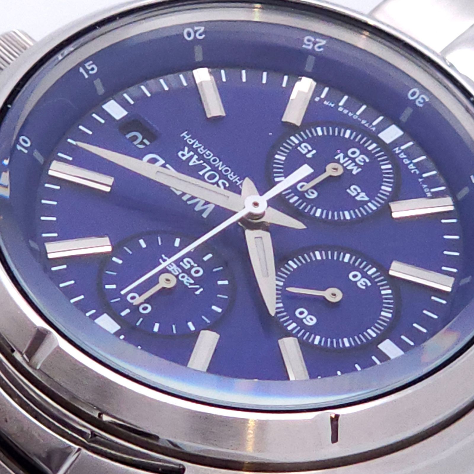 ☆良品 SEIKO セイコー ワイアード クロノグラフ V176-0AB0 ソーラーQZ 