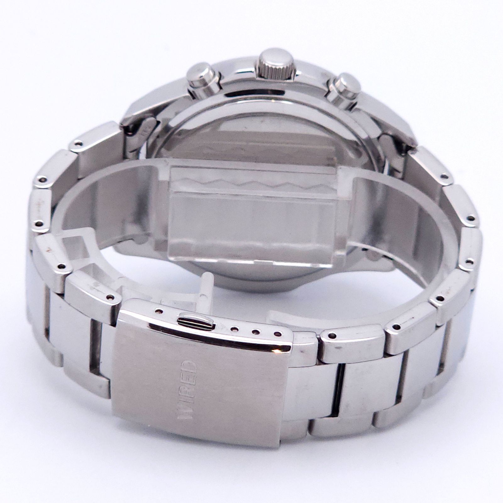 ☆良品 SEIKO セイコー ワイアード クロノグラフ V176-0AB0 ソーラーQZ 