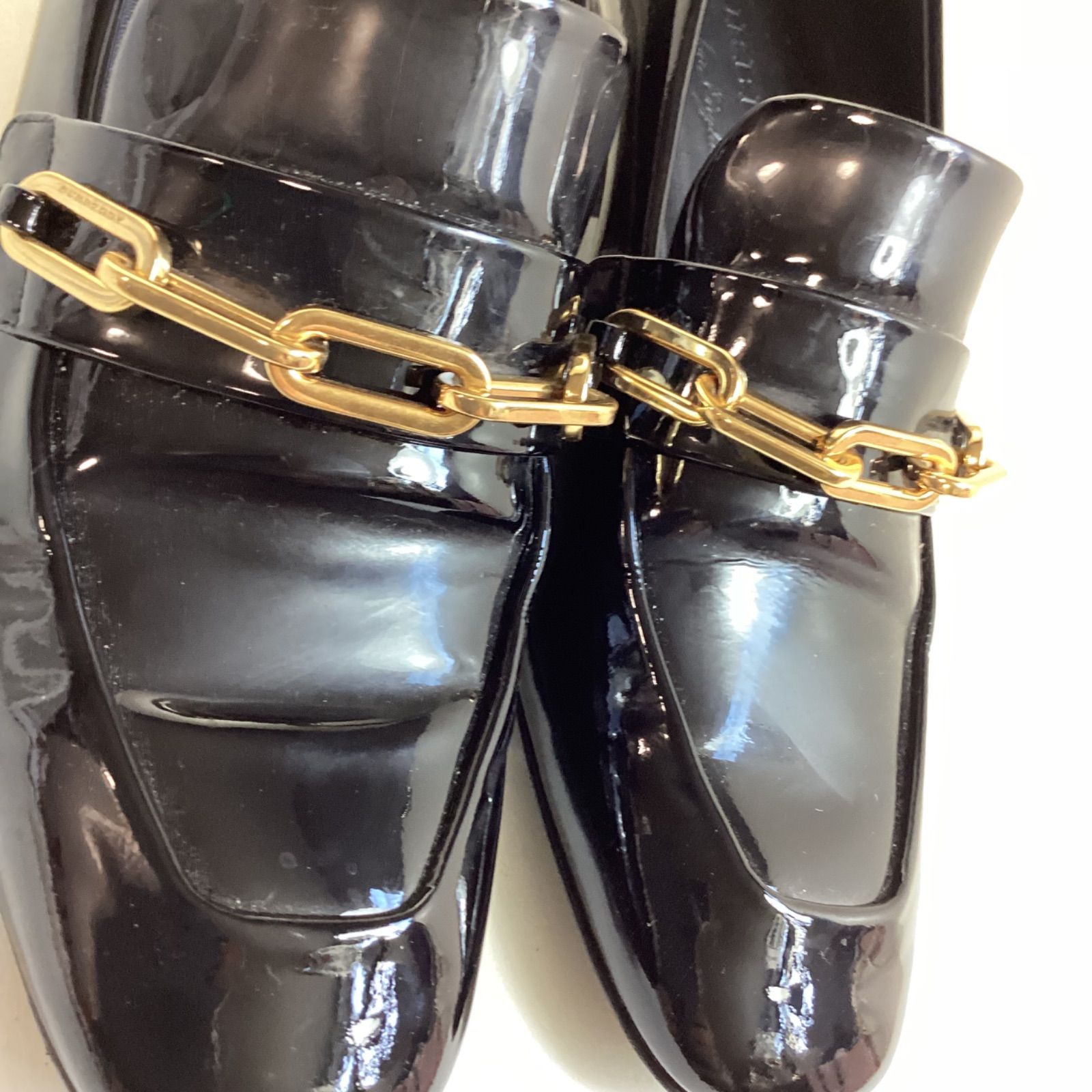 バーバリー ロンドンBURBERRY LONDON エナメル ローファー(36 1/2 