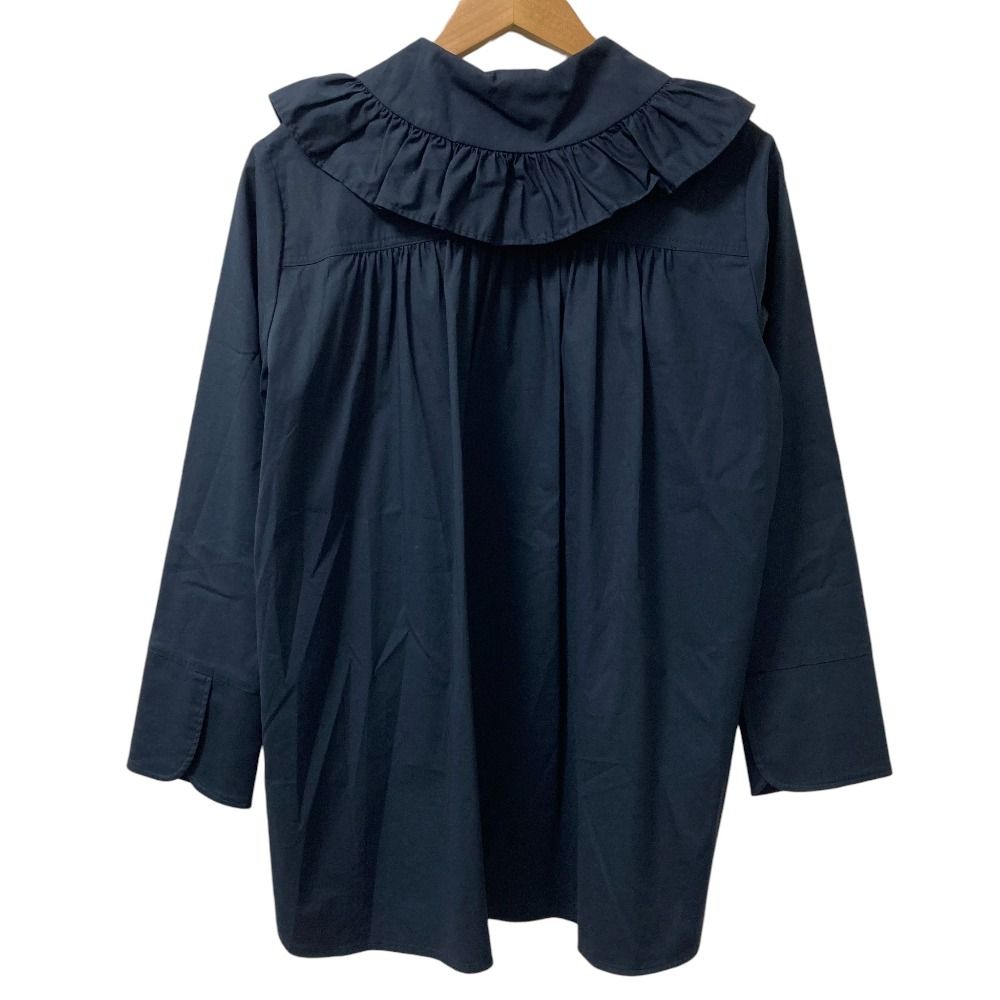 美品 yori ヨリ フリルカラー 長袖 シャツ ブラウス YR2121-097AW  