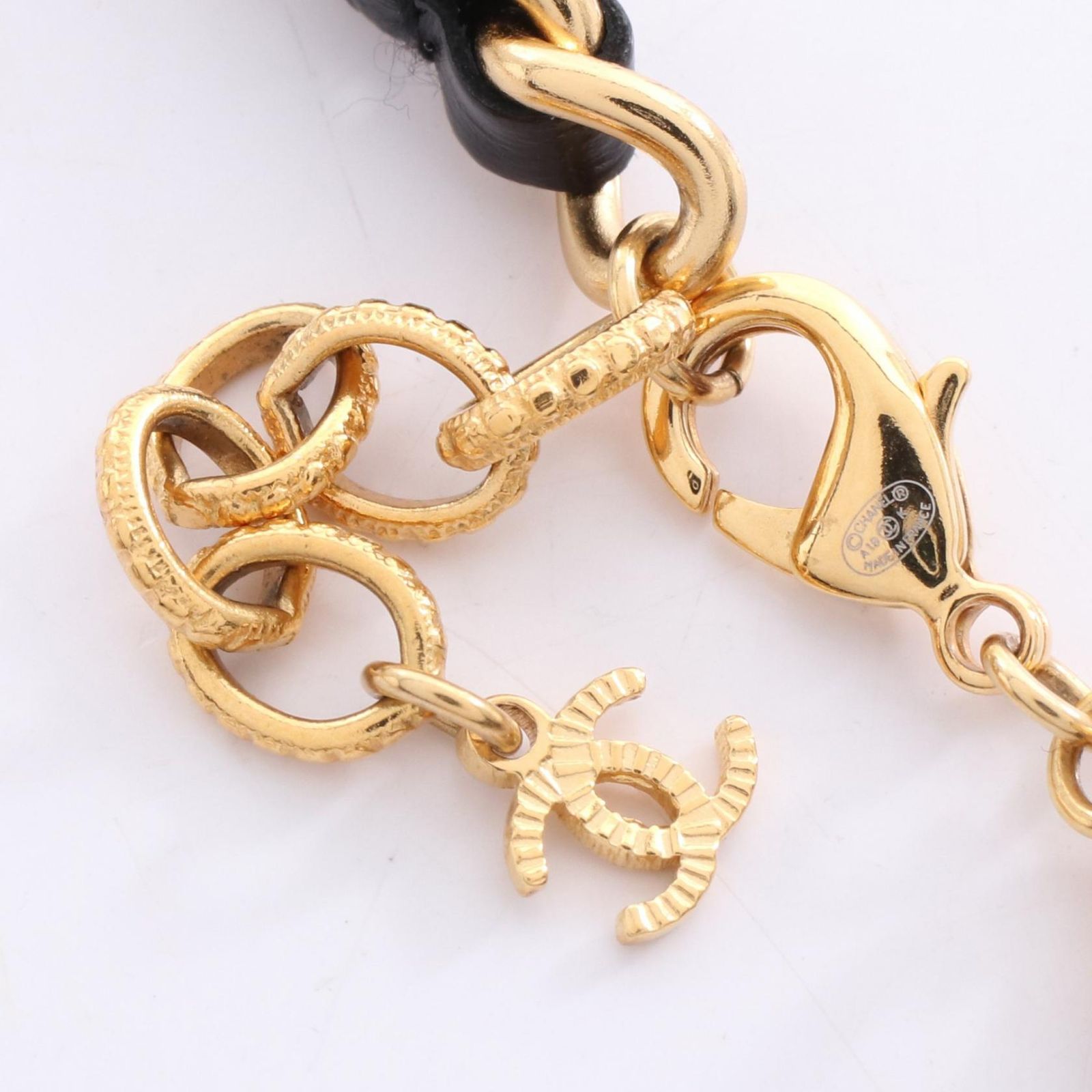 シャネル CHANEL ネックレス ココマーク レザー GP（ゴールドメッキ