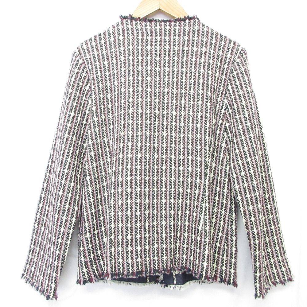 ★極美品★Austin Reed オースチンリード　ジャケット　総柄　38 美品 AUSTIN REED オースチンリード ツイード ノーカラージャケット 38