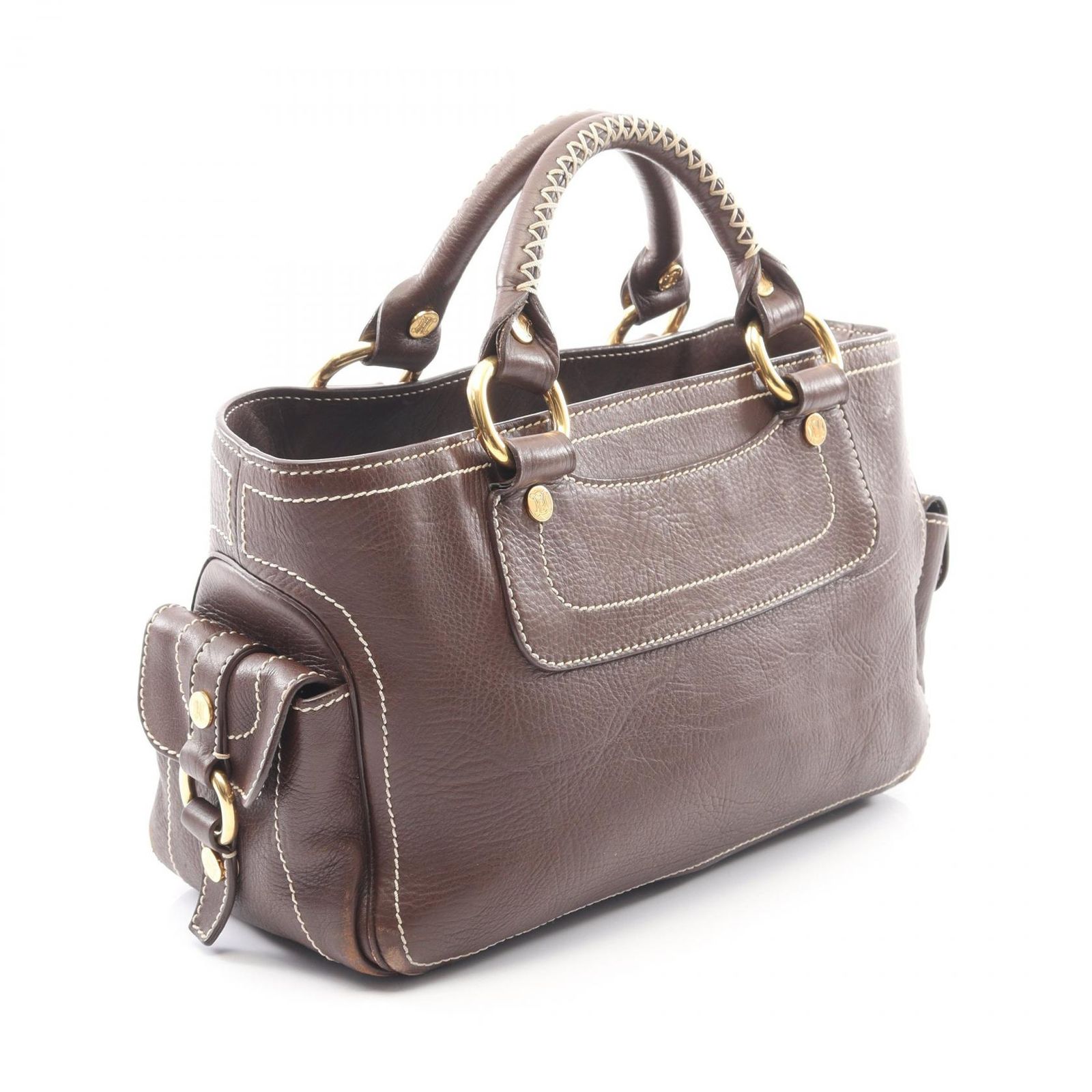 セリーヌ CELINE ハンドバッグ ブギーバッグ ブラウン レザー ブギー