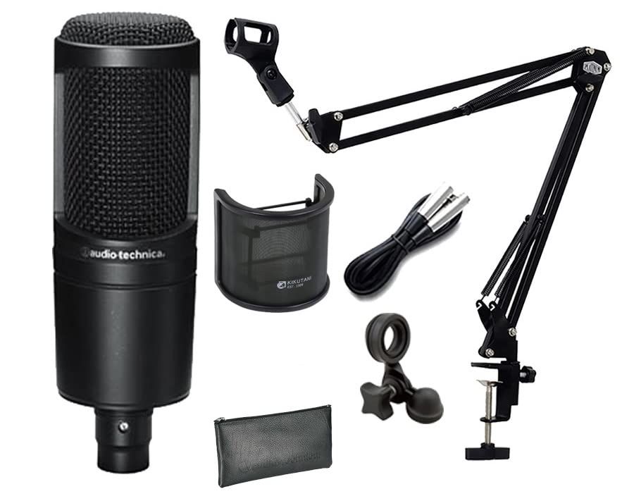 オーテク AT 2020 コンデンサーマイク アームスタンド ポップガード ケーブル セット 487 ae 0 f 4