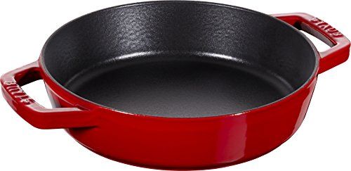 staub ストウブ 両手フライパン チェリー 20 cm スキレット 両手 鋳物 ホーロー IH対応 日本 品 Double Handle Frying Pan 40511 661 4 a 562 b 29