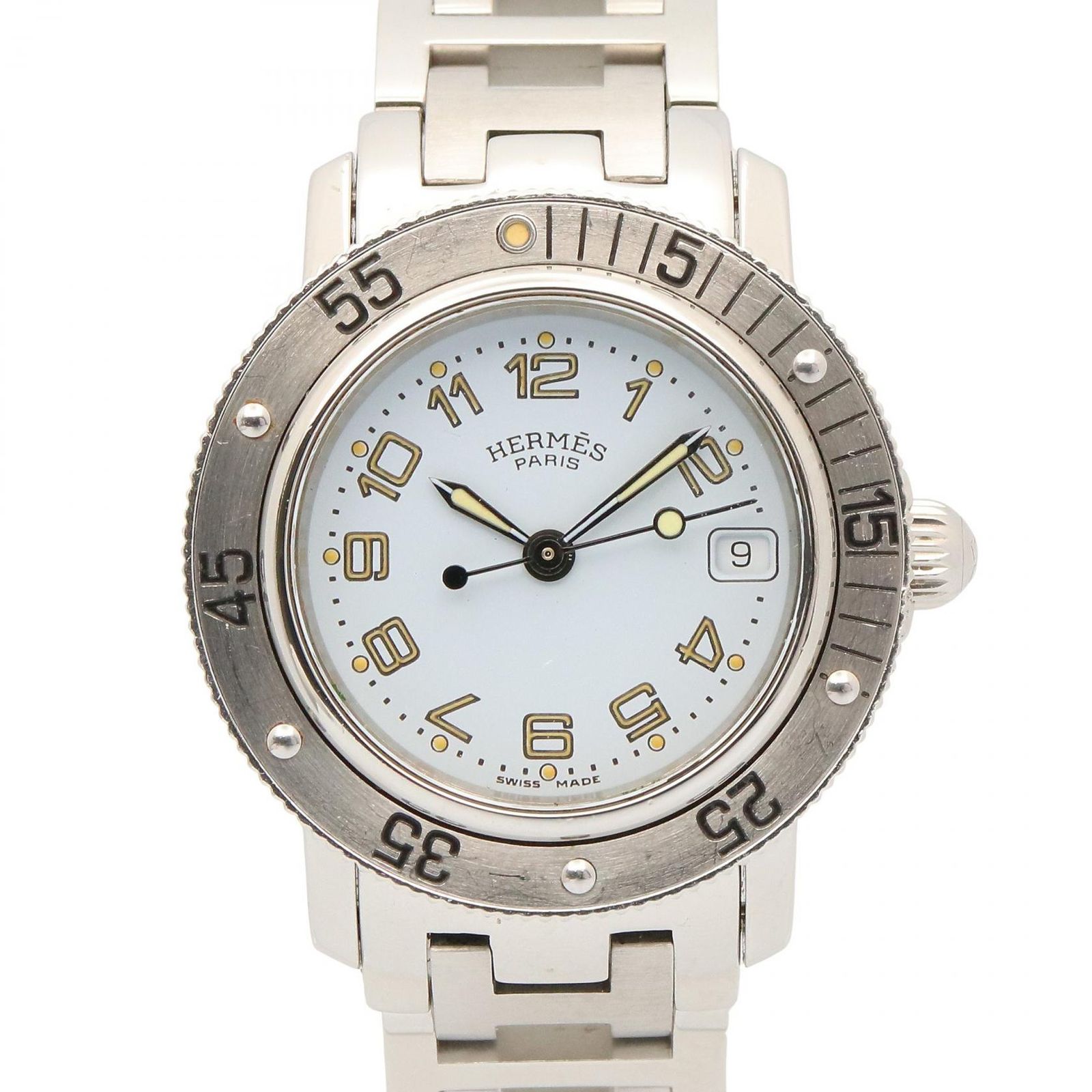 エルメス HERMES 腕時計 クリッパーダイバー CL5.210 ホワイト