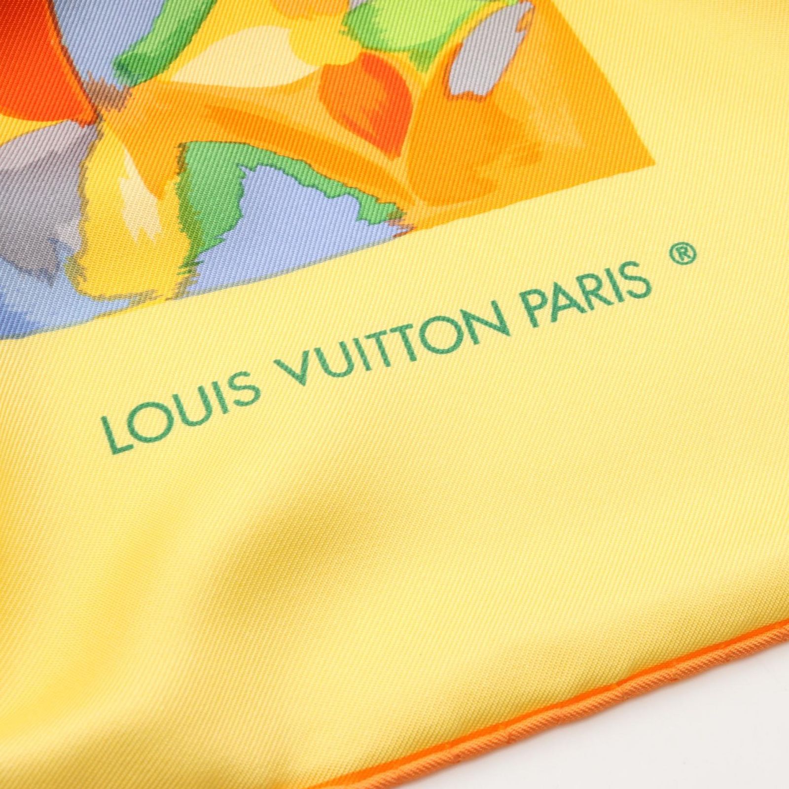 本物 ヴィトン 大判スカーフ レディース シルク モノグラム 黄色 ロゴ マーク ルイ・ヴィトン LOUIS VUITTON スカーフ モノグラム シルク スカーフ