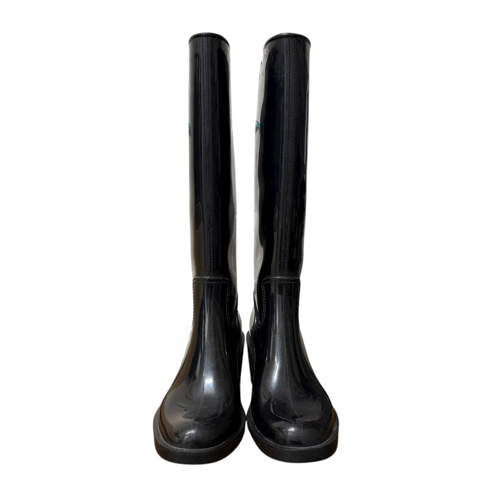 良品 GUCCI グッチ インターロッキングG レインブーツ ロングブーツ