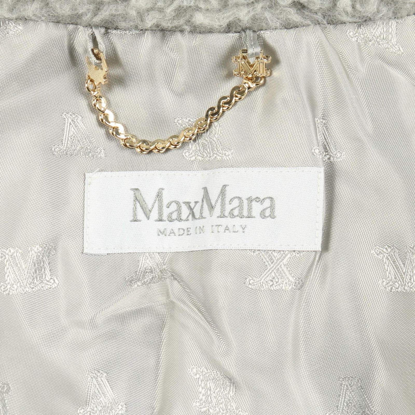 マックスマーラ MAX MARA ポンチョ テディベア ケープ グレー ウール