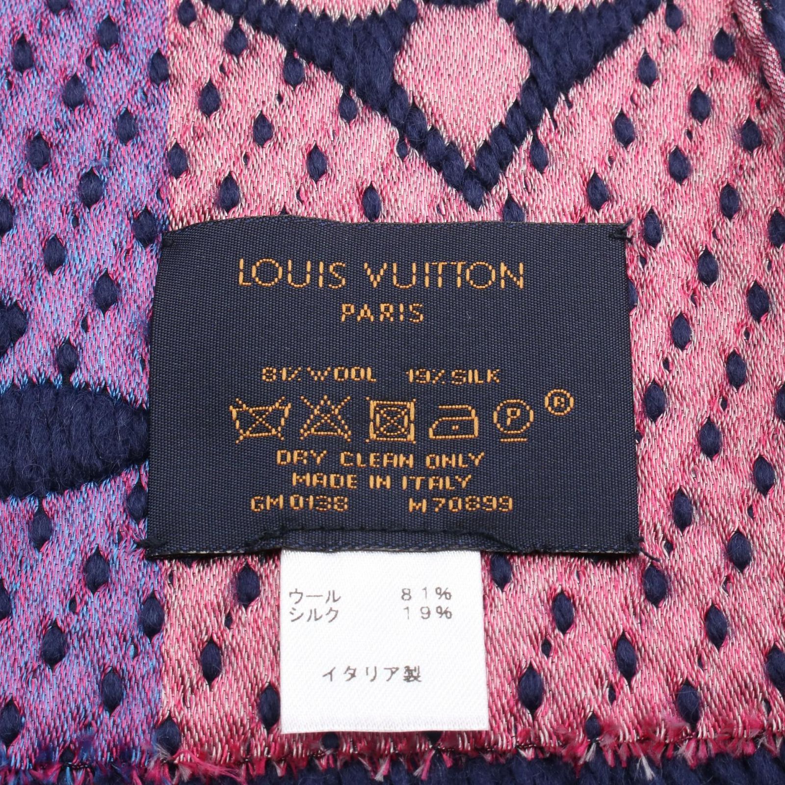 ルイ・ヴィトン LOUIS VUITTON マフラー エシャルプ ロゴマニア