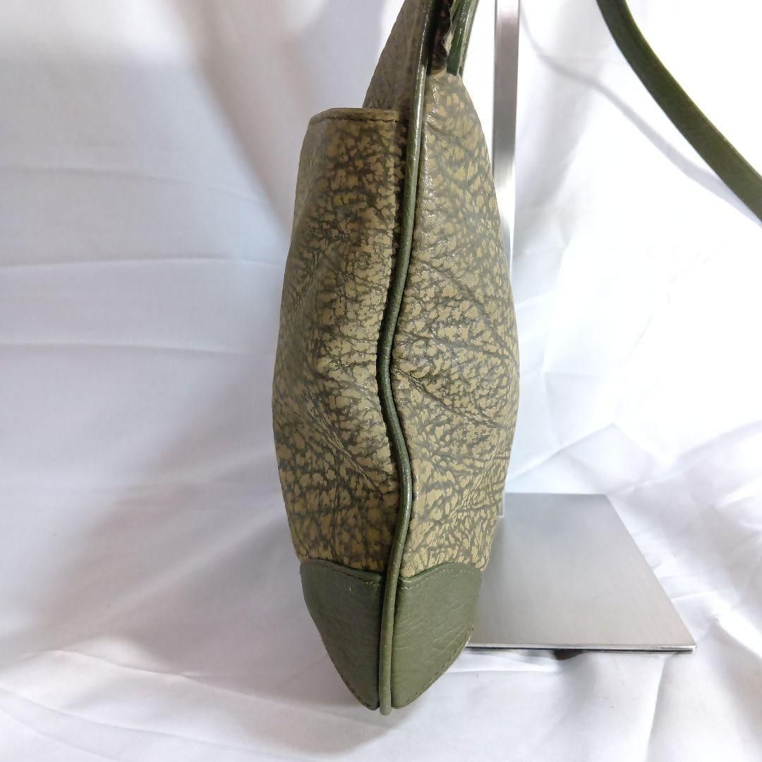 良品】オーストラリア製 カサブランカ 本革 ショルダーバッグ 緑