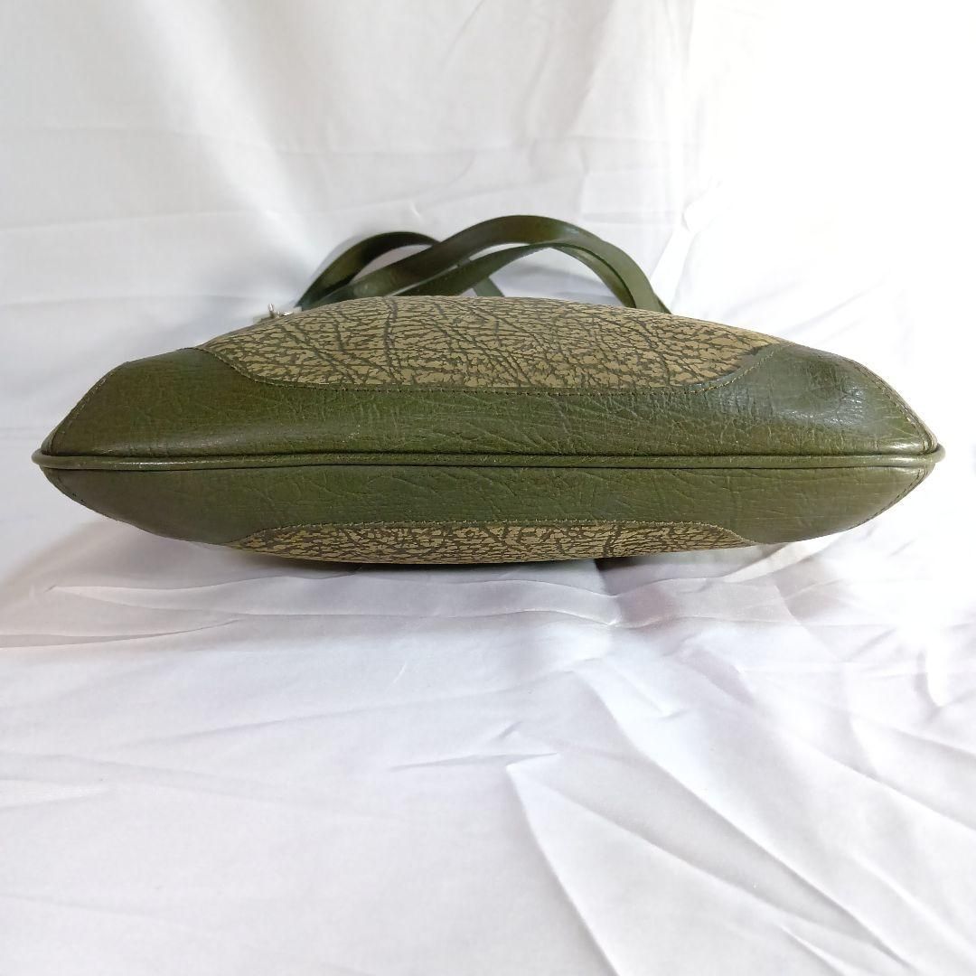良品】オーストラリア製 カサブランカ 本革 ショルダーバッグ 緑