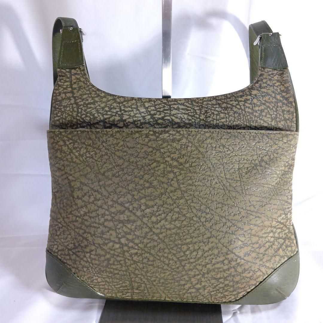 良品】オーストラリア製 カサブランカ 本革 ショルダーバッグ 緑