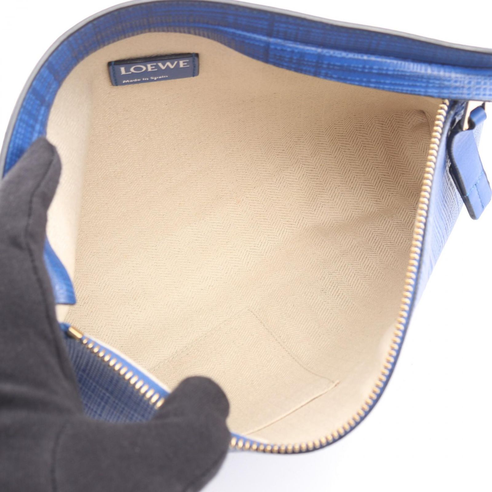 ロエベ LOEWE セカンドバッグ クラッチバッグ Tポーチ リネン