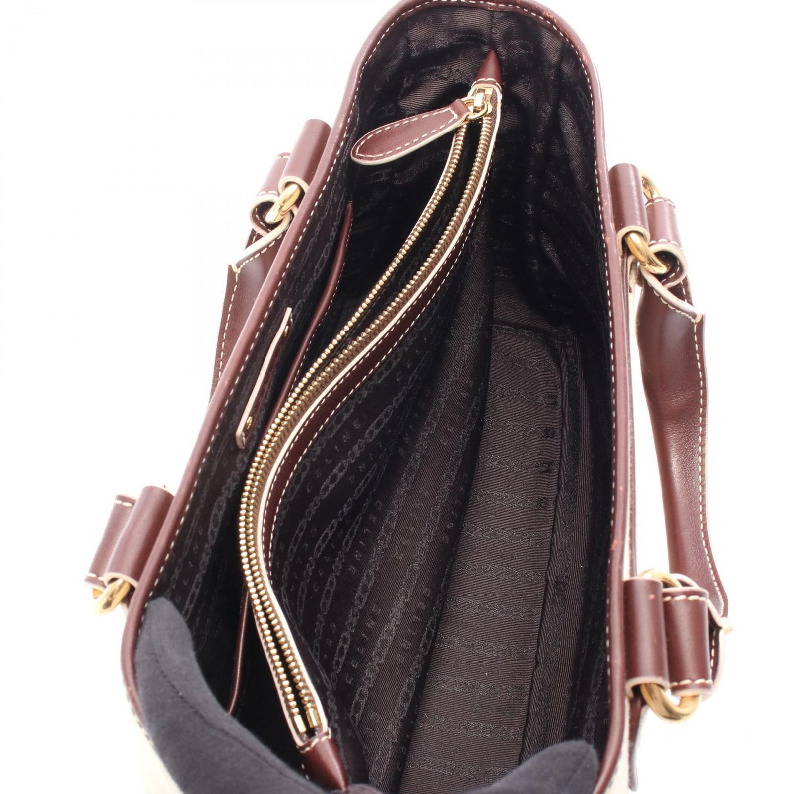 セリーヌ　celine ブギーバッグ　ダークブラウン レザー ハンドバッグ CELINE（セリーヌ） 【質Shop天満屋】【人気】 レザー：ブラウン