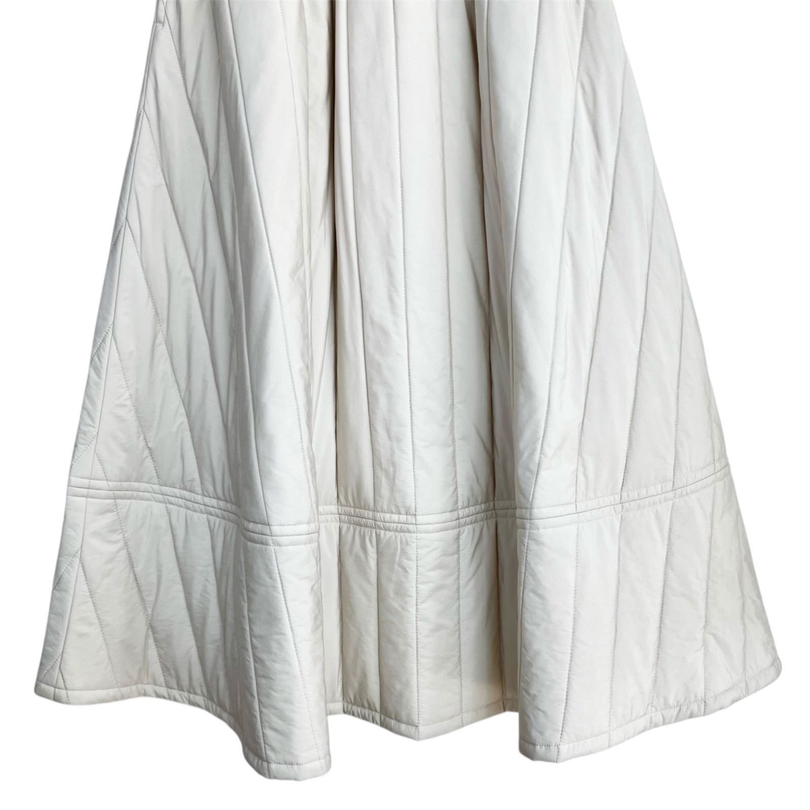 専用　MACHATT キルティングスカート　ウエストゴム　マチャット MACHATT マチャット キルティング フレアスカート ロング ブラック