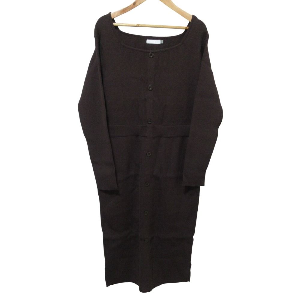 overE オーバーイー タイト風フロントボタンリブニットワンピース 2_3a5572a9-5371-4cd0-9e89-