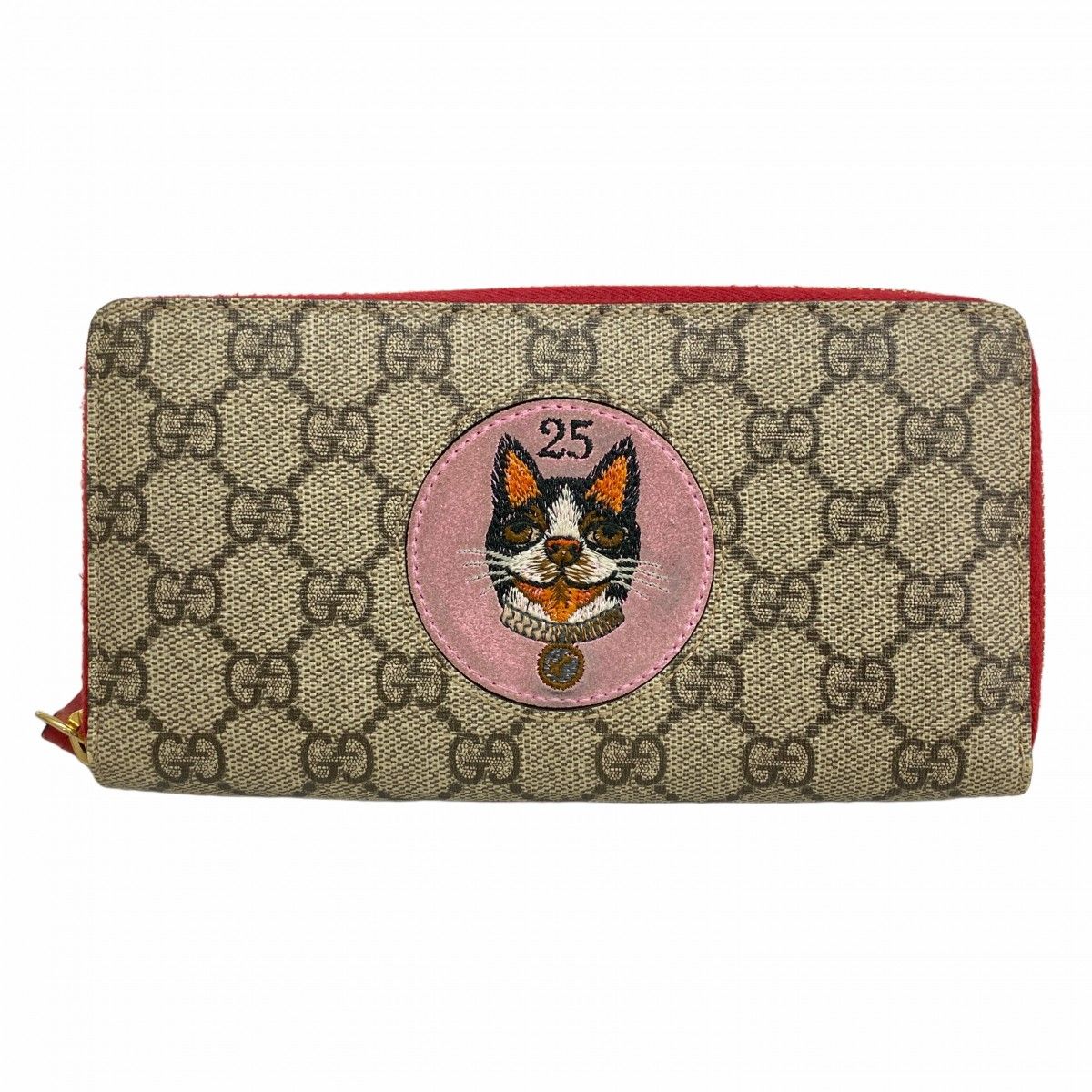GUCCI グッチ GG柄 GG スプリーム 長財布 グレージュ ゴールド金具 GUCCI（グッチ） 財布 メンズ ブランド 長財布 GGスプリームキャンバス