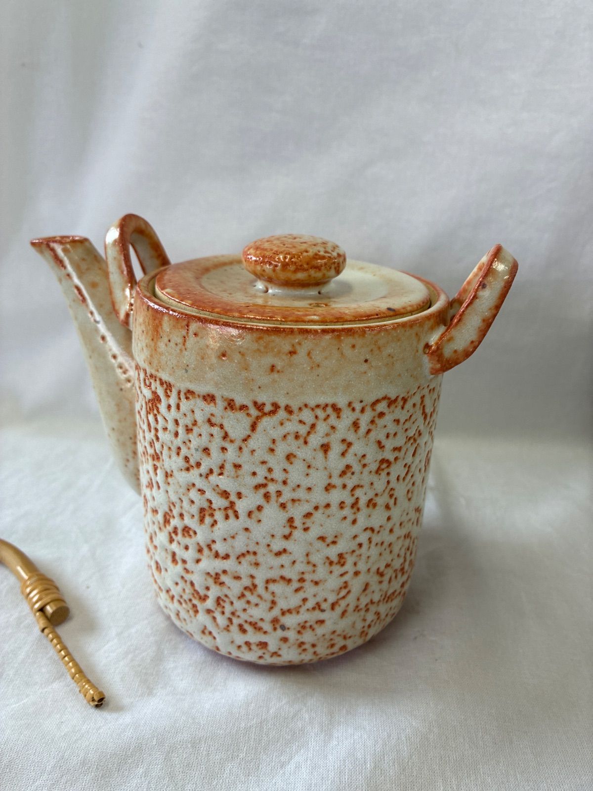 11点セット】湯呑み10客 急須1個 志野焼 梅の花 赤志野 美濃焼【使用感