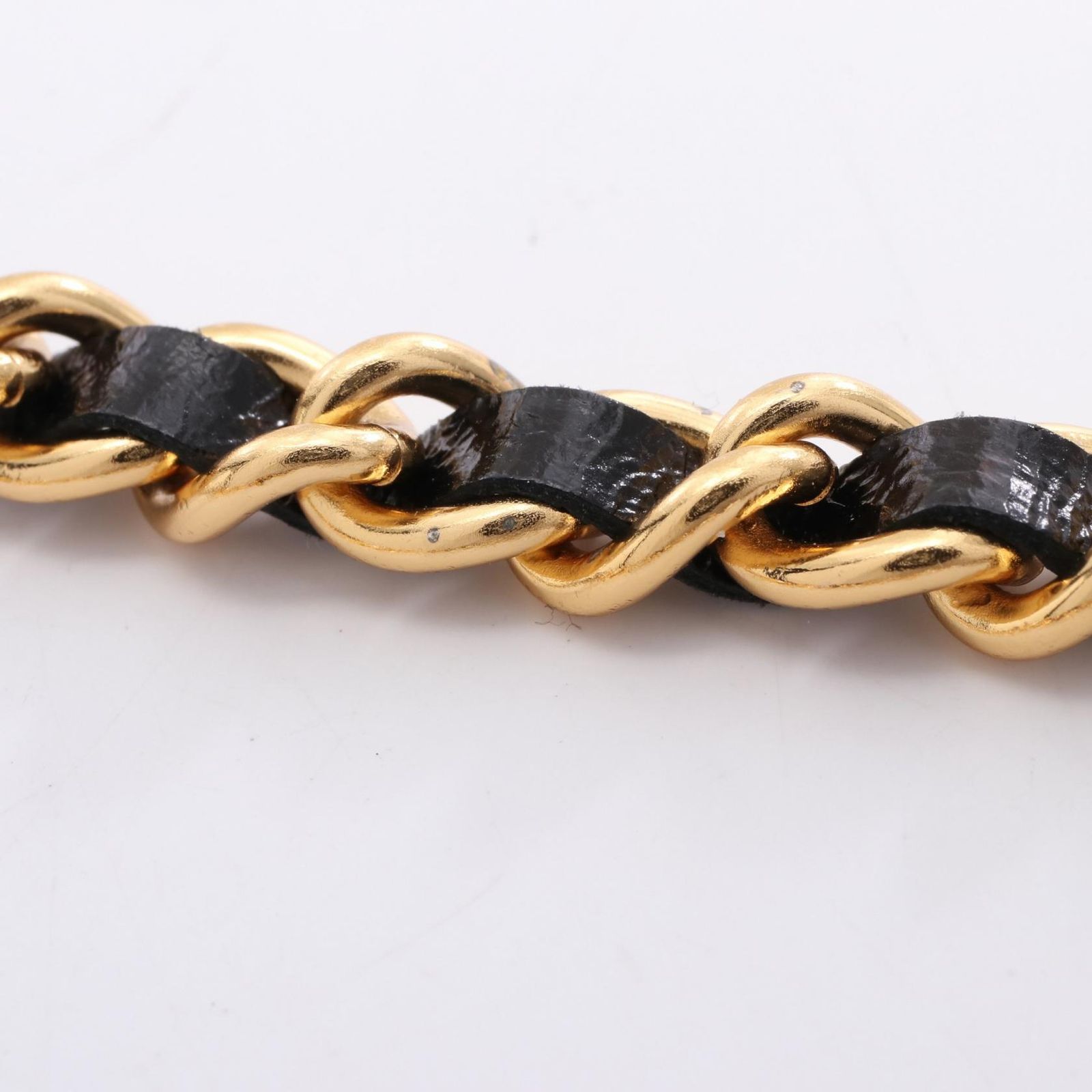 シャネル CHANEL ネックレス ココマーク レザー GP（ゴールドメッキ