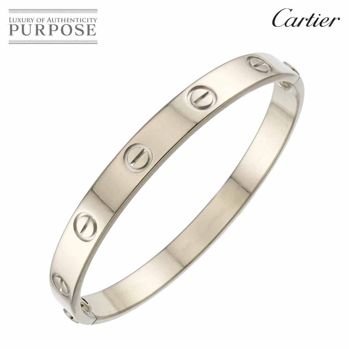 カルティエ Cartier ラブ ブレス #16 K18 WG ホワイトゴールド 750
