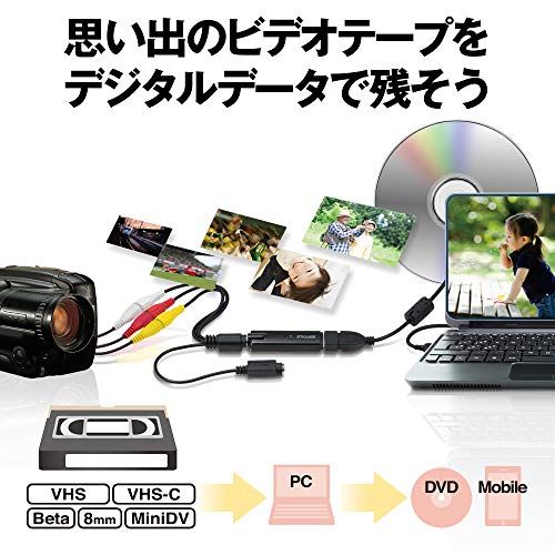 バッファロー ビデオ VHS 8 mm ダビング パソコン取り込み 編集 DVD作成 USB 2 0 アナログ ビデオキャプチャー PC SDVD U G 428 e 3187