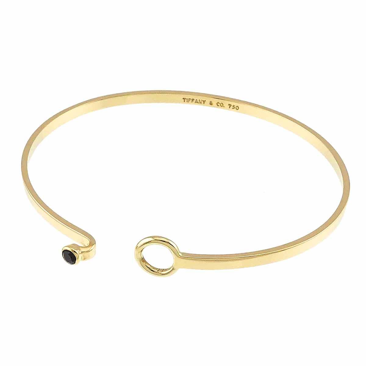 ティファニー TIFFANY&Co. フック&アイ サファイヤ バングル 17cm K18