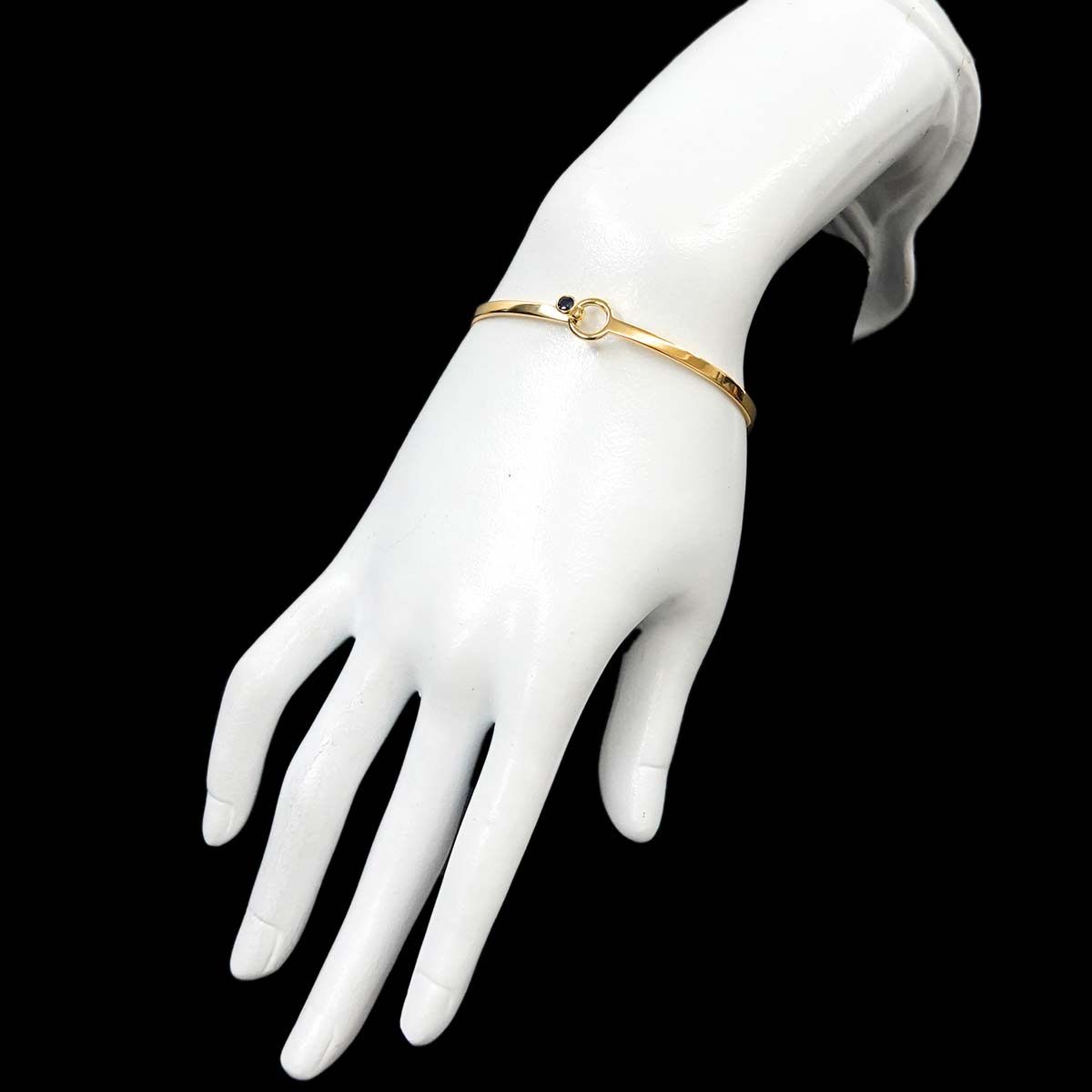 ティファニー TIFFANY&Co. フック&アイ サファイヤ バングル 17cm K18