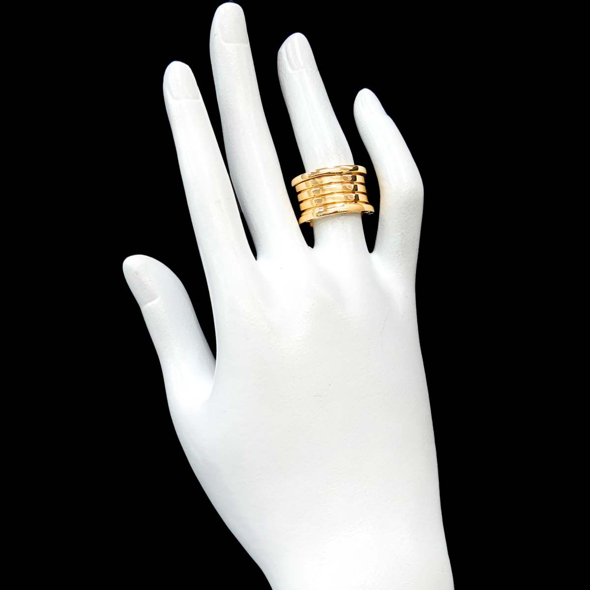 ブルガリ BVLGARI ビーゼロワン 5バンド #53 リング K18 YG イエロー 