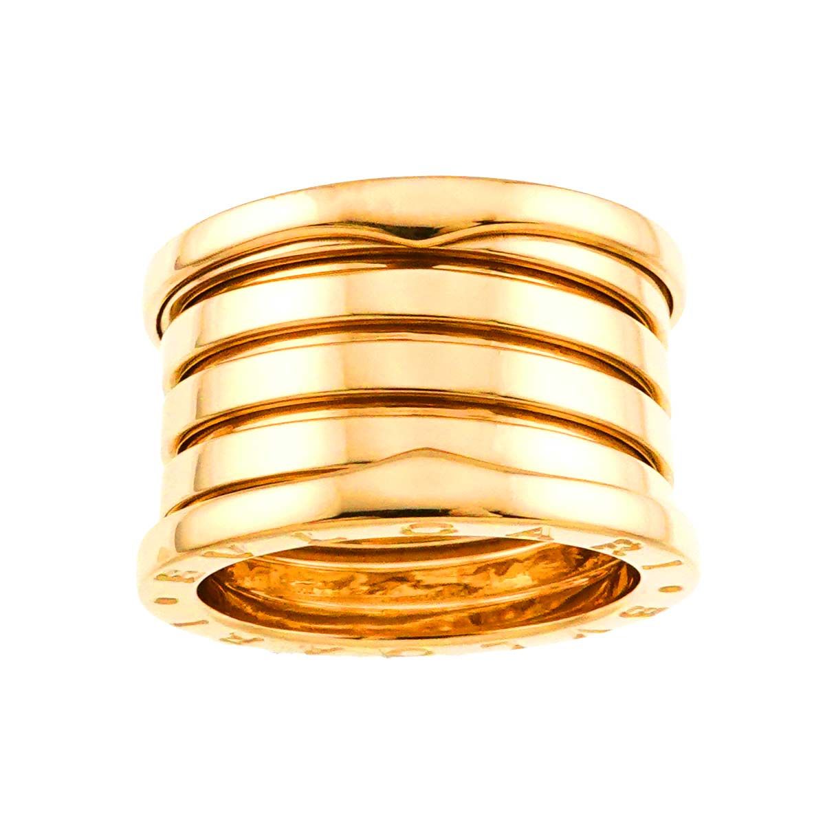ブルガリ BVLGARI ビーゼロワン 5バンド #53 リング K18 YG イエロー 