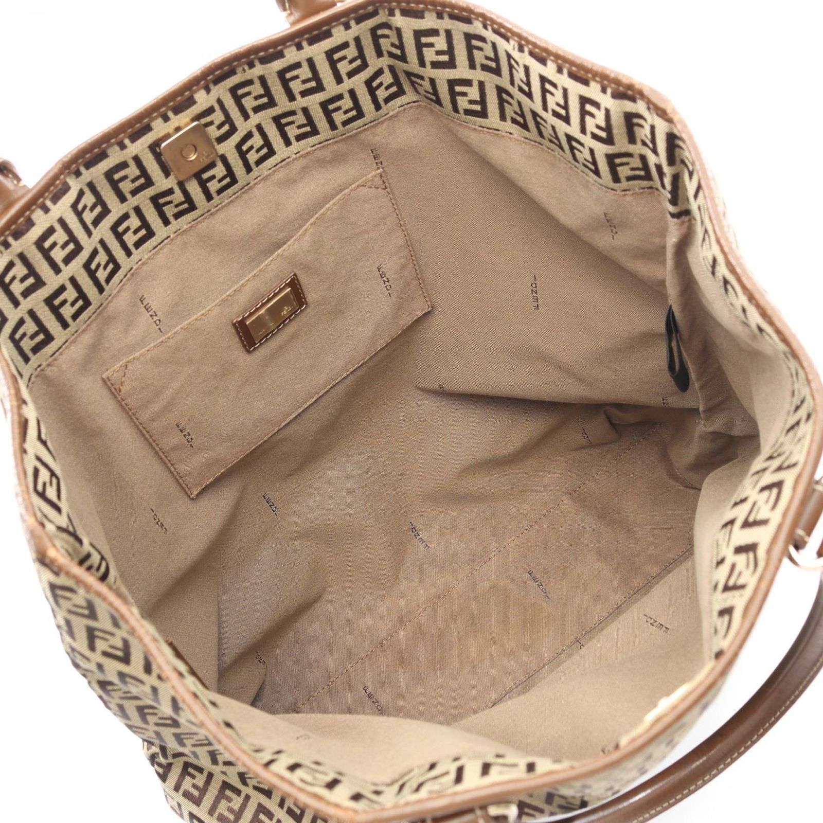 フェンディ FENDI トートバッグ ズッキーノ ブラウン キャンバス