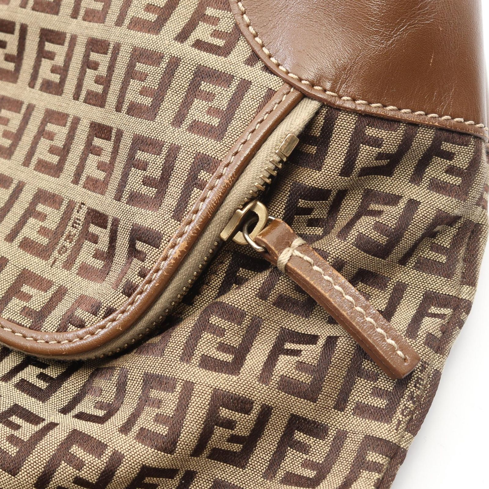 フェンディ FENDI トートバッグ ズッキーノ ブラウン キャンバス