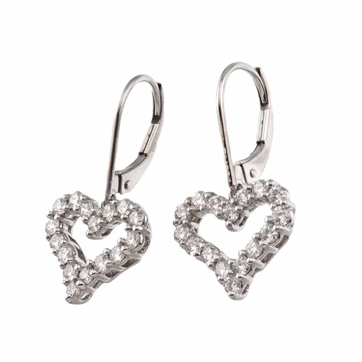 ティファニー TIFFANY&CO. センチメンタル ハート ダイヤ ピアス Pt