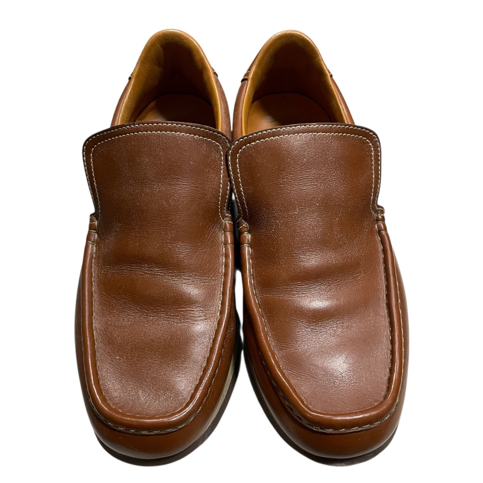 HERMES エルメス TURBO ターボ キャメル 42 ◇ HERMES エルメス TURBO ターボ レザーシューズ スリッポン サイズ41