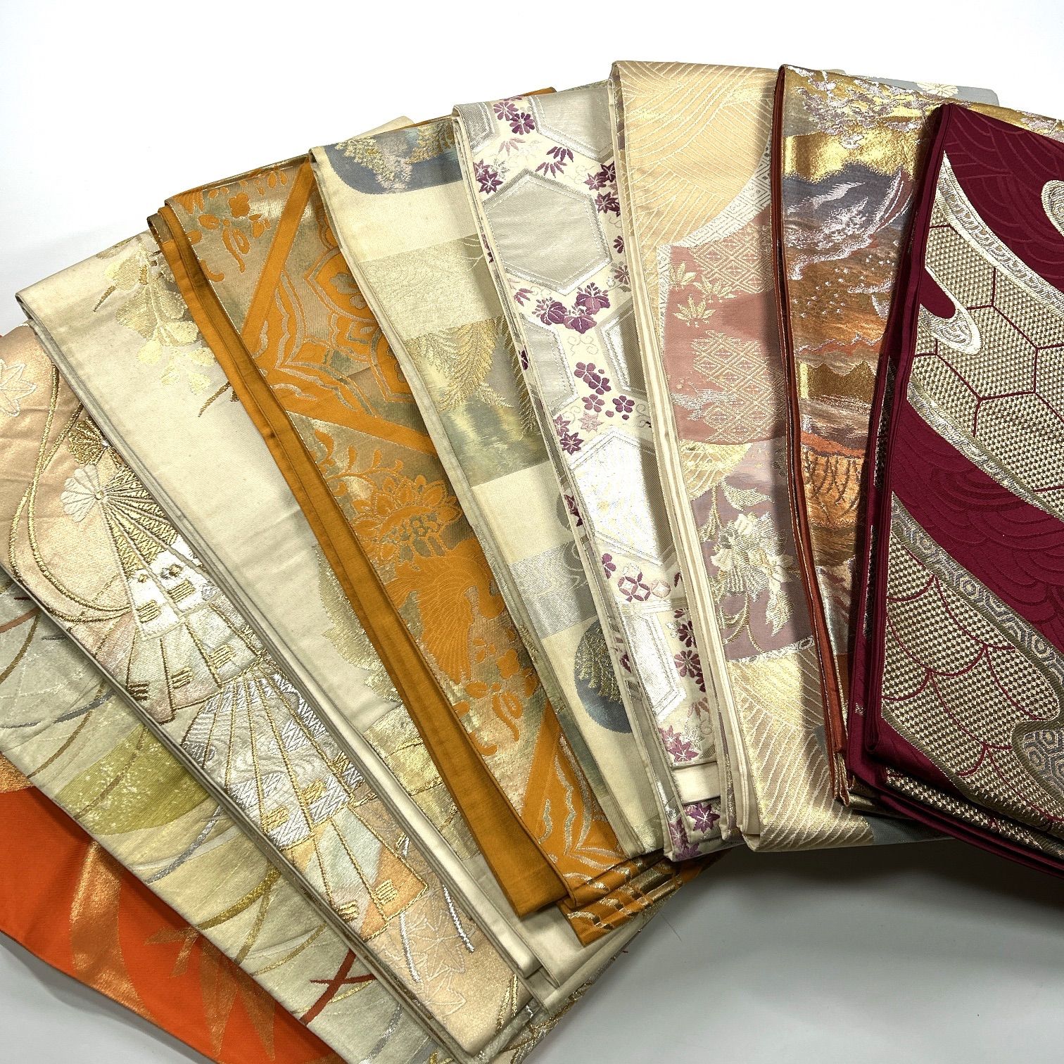袋帯 10枚 正絹 帯まとめ売り 同梱購入歓迎 リメイク用 着付け練習用