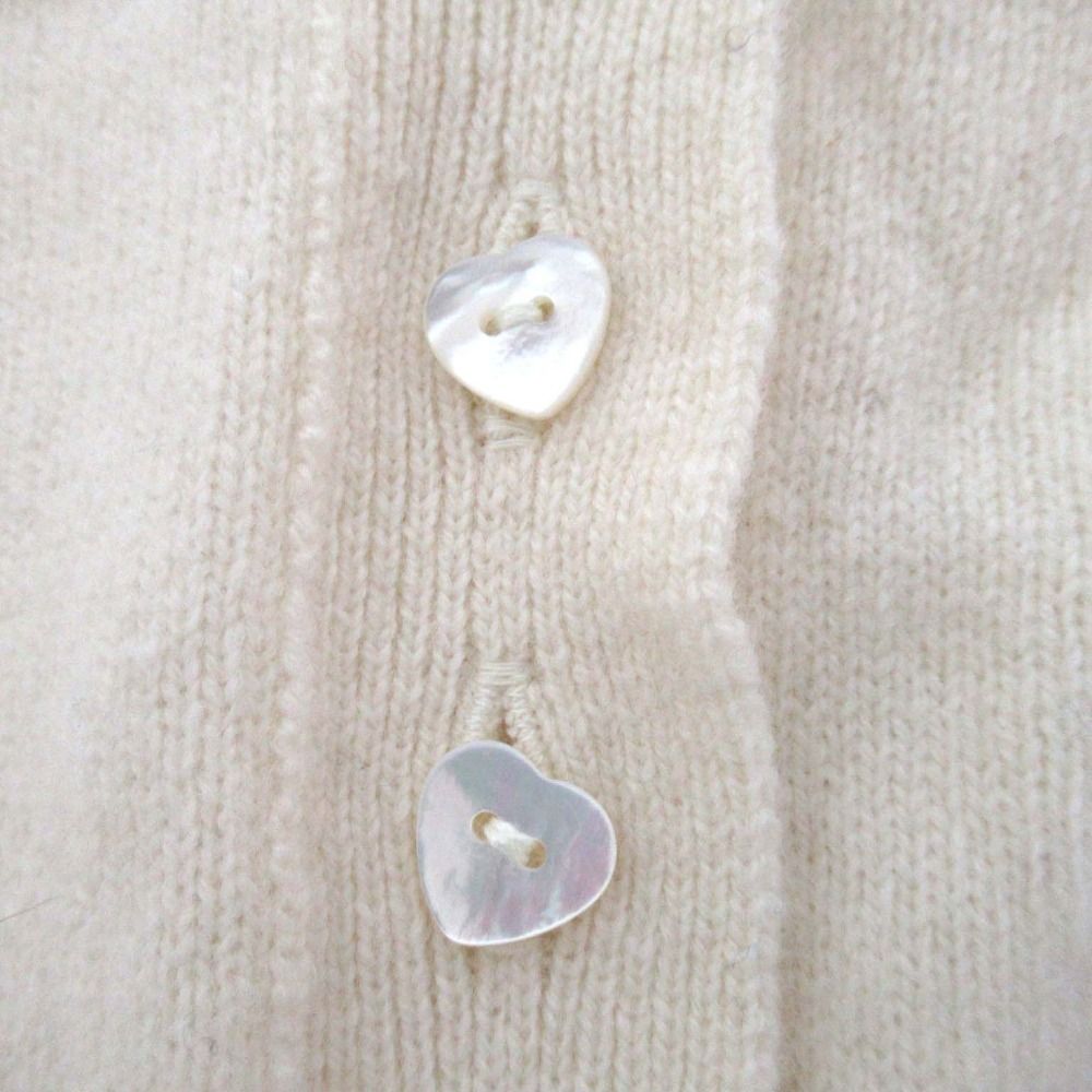 美品 Cygne シーニュ Laure ウール ハートボタン ニット カーディガン