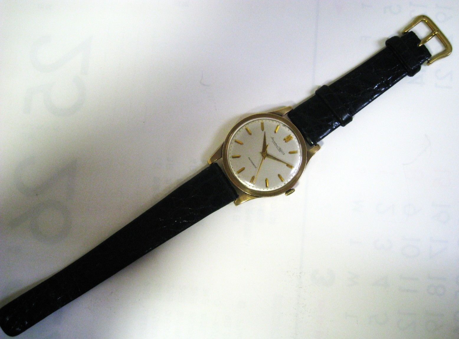 美品 K18 18金アンティーク IWCインターナショナル3針オートマ11013 