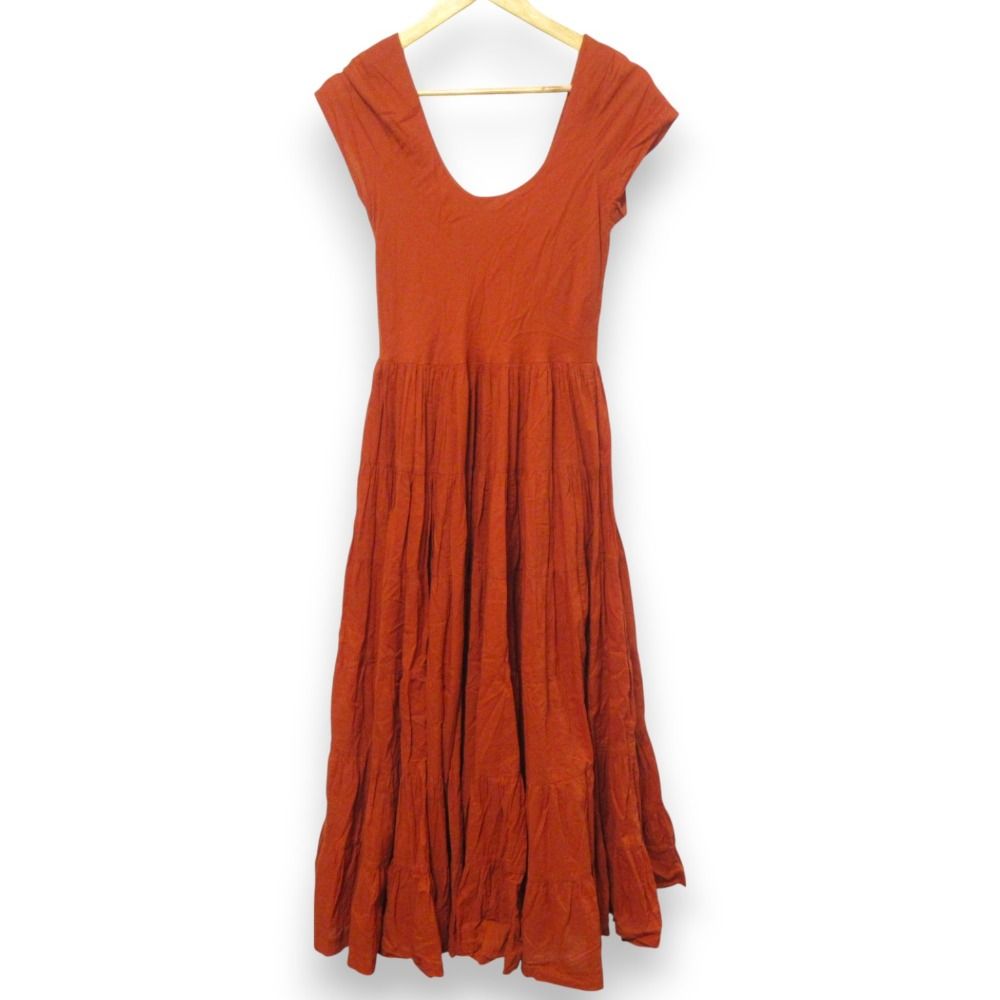 美品 MARIHA マリハ 草原の虹のドレス ロングワンピース オレンジ  